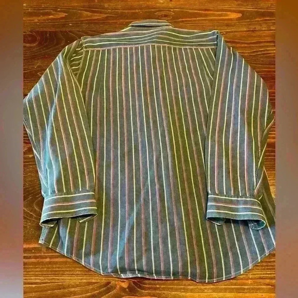 Vintage 90s‎ Ralph Lauren Chaps Mens Size L Boy Scouts Label Striped Shirt - Picture 2 of 6